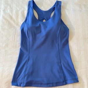 Eddie Bauer Blue Performance Tank Top with Built in Bra Size S